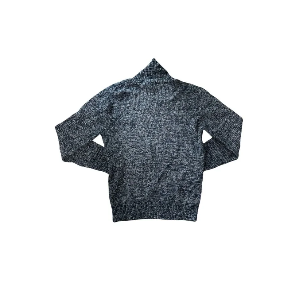 Levis Men Medium Blue Shawl Neck Sweater Coupe Fit Pullover Cozy Grandpacore